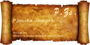 Pjeczka Zsanett névjegykártya